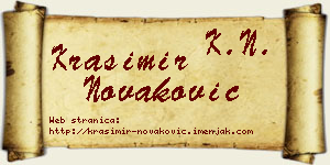Krasimir Novaković vizit kartica